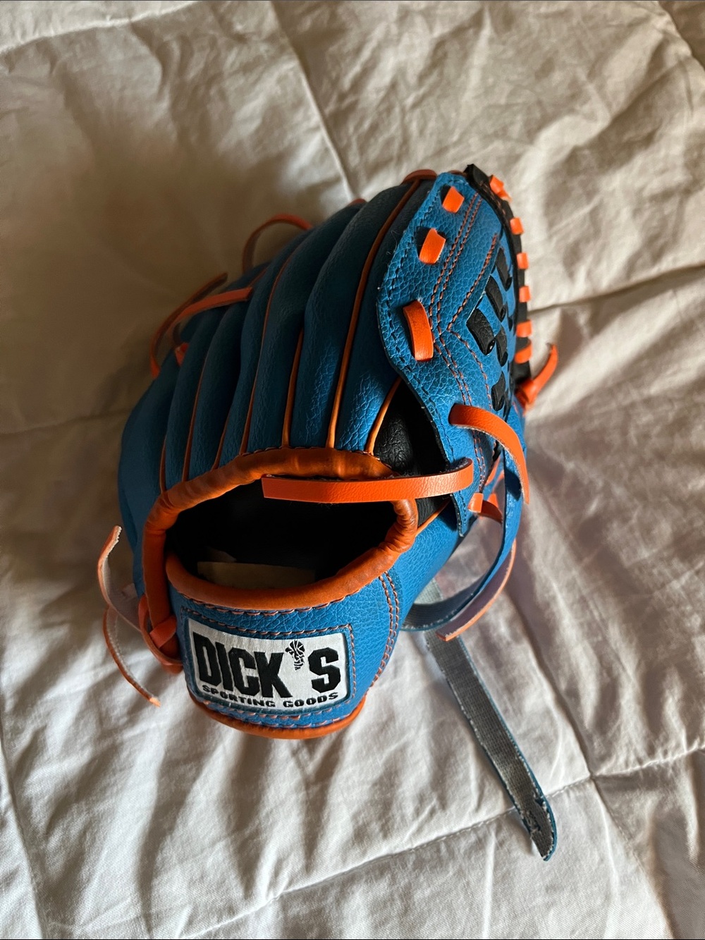 Blue and Orange Youth T-Ball Baseball Glove